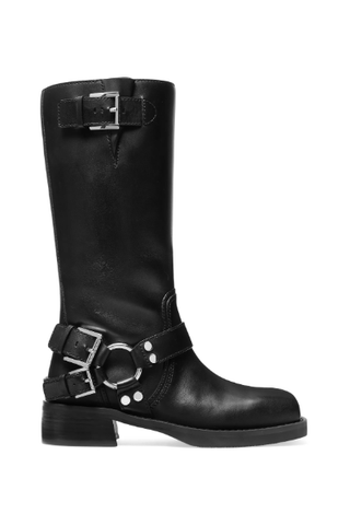 MICHAEL Michael Kors Crosby Moto 40MM Leather Boots (Were $295) 