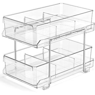 LANDNEEO 2-Tier Clear Organizer with Dividers