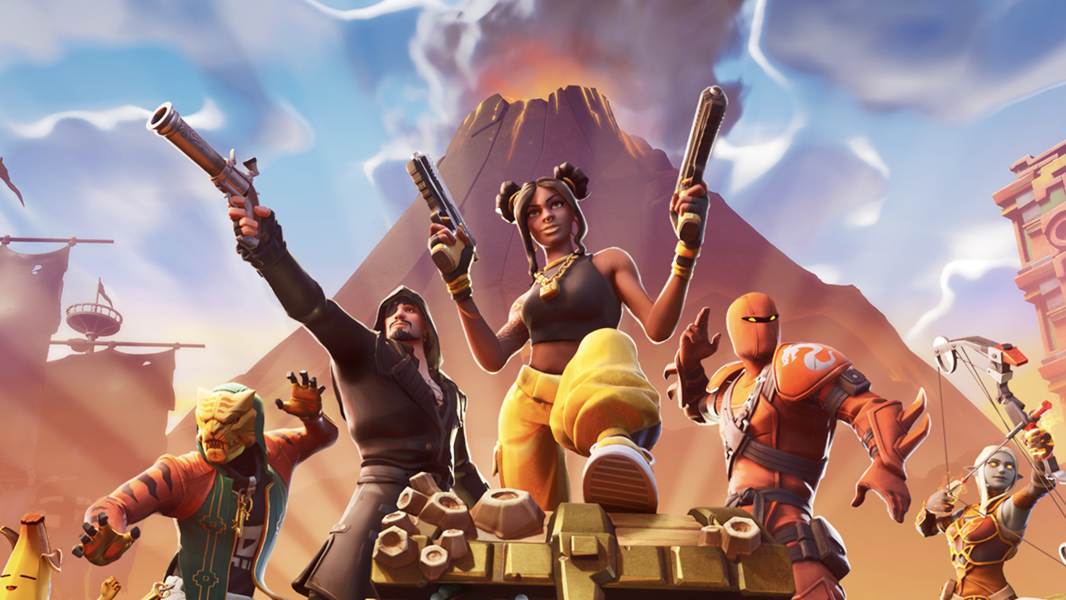 A scene from Fortnite is one of the world's biggest F2P games