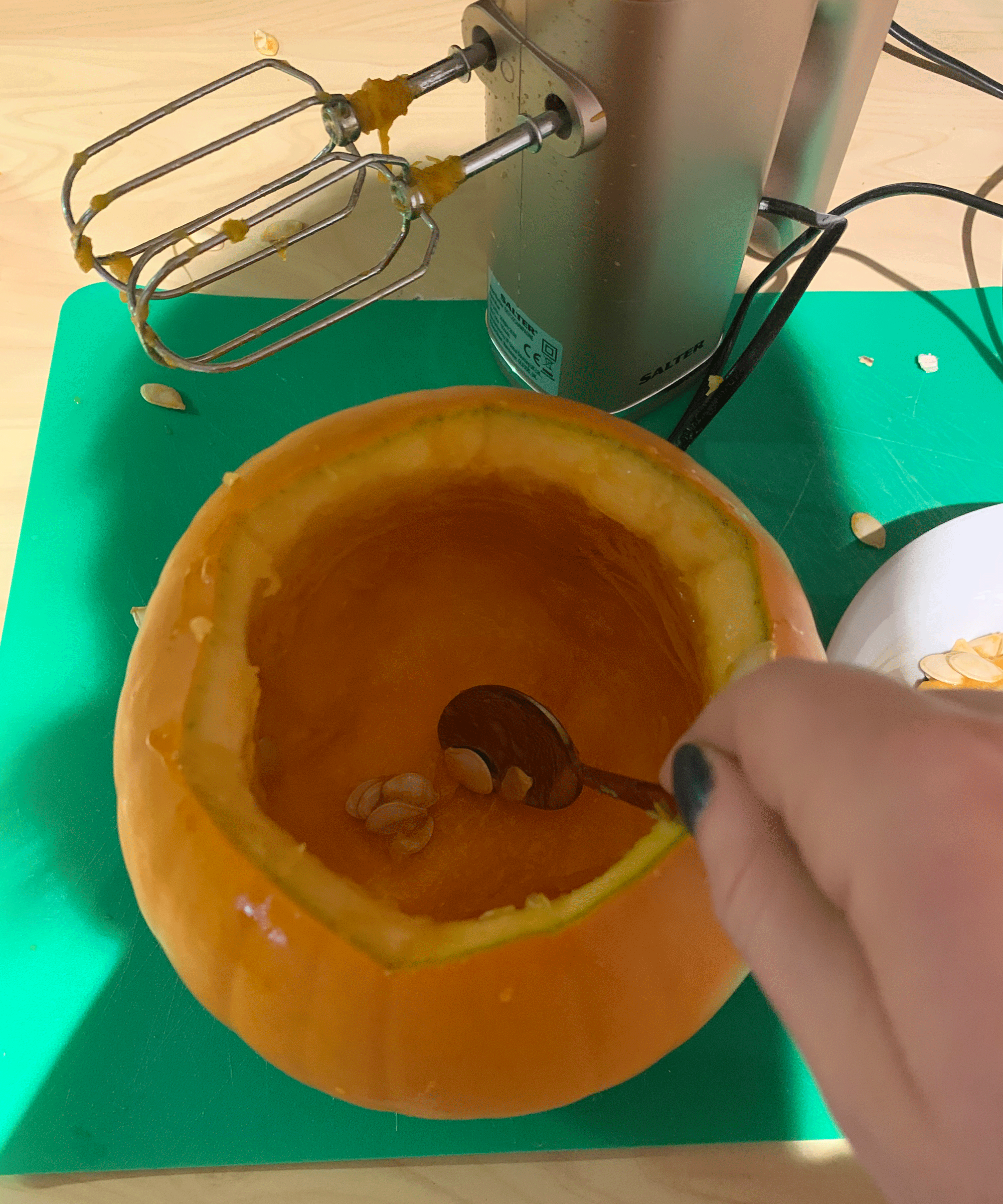 empty pumpkin after whisk hack