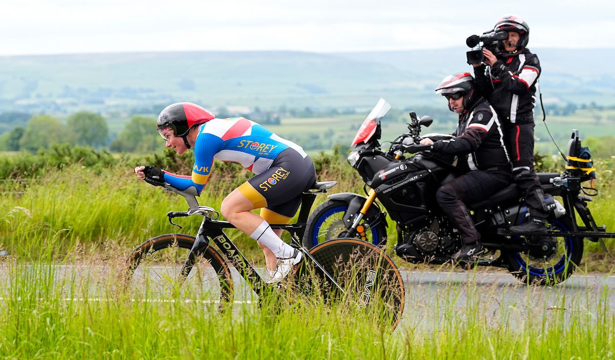 Picture Olly HassellSWpixcom 19062024 Road Cycling British Cycling 2024 Lloyds Bank National Individual Time Trial Championships Elite Women Catterick North Yorkshire Dame Sarah Storey Storey Racing