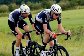 DOKKUM NETHERLANDS AUGUST 30 LR Max Walscheid of Germany and Michael Gogl of Austria and Team Qhubeka Nexthash compete during the 17th Benelux Tour 2021 Stage 1 a 1696km stage from Surhuisterveen to Dokkum BeneluxTour on August 30 2021 in Dokkum Netherlands Photo by Bas CzerwinskiGetty Images
