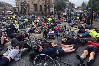 Die-in protest in Camberwell, South London. Photo by Tom Kearney/Twitter