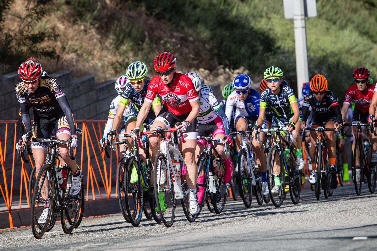 Some action at the front of the womens race.