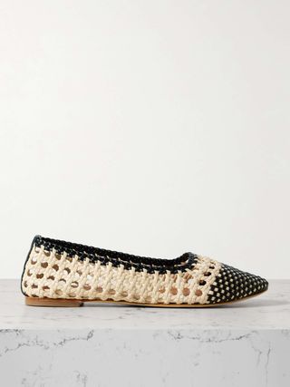 Nell Woven Leather Ballet Flats