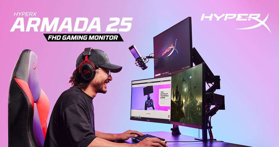 HyperX's New Gaming Monitors Come With Desk Mounts