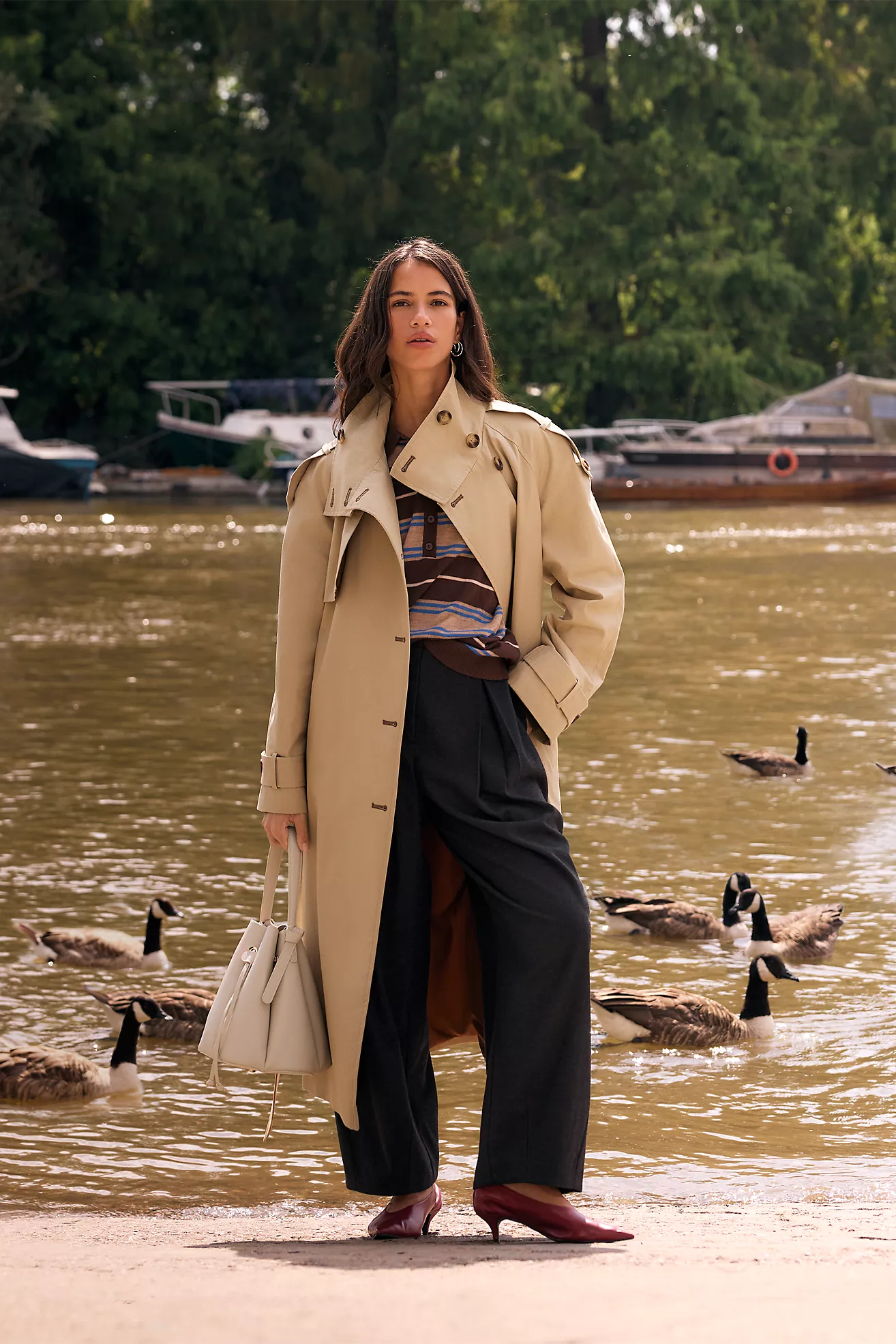 By Anthropologie Lottie Maxi Trench Coat
