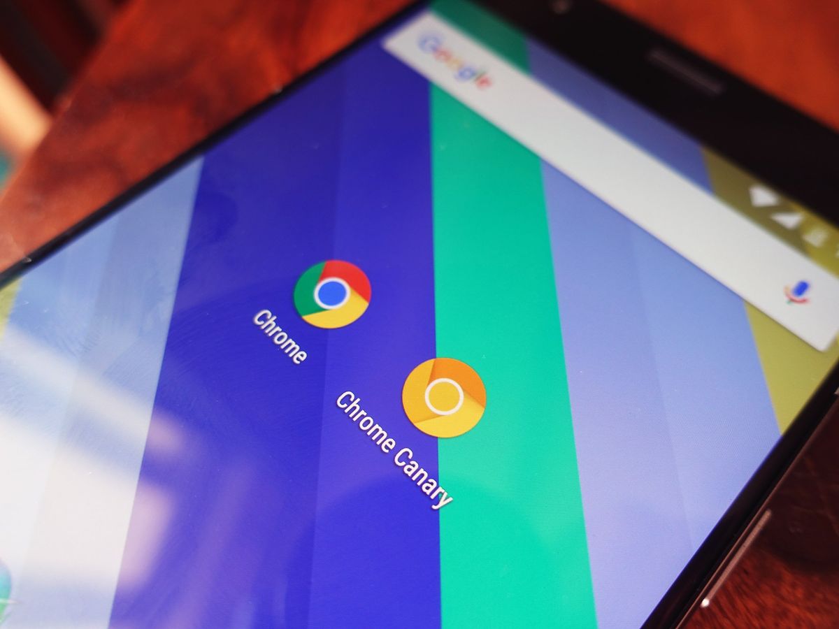 Google Chrome Canary on Android device