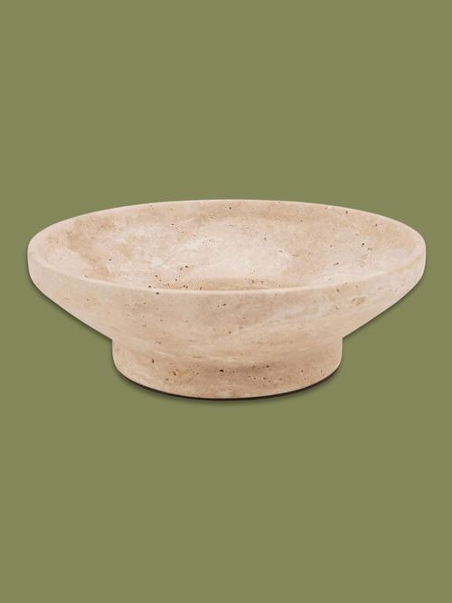Handmade Travertine Fruit Bowl
