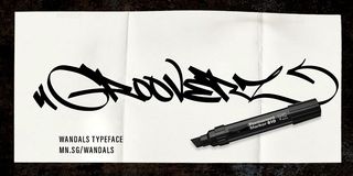 An example image of Fat Wandals free graffiti font