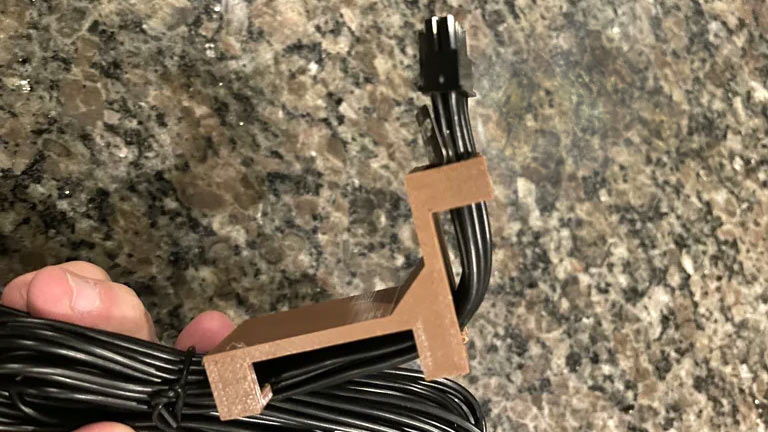  3D Printed 16-pin power cable guide