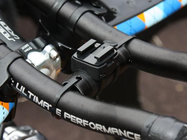 Garmin-Slipstream mechanics employ a wide variety of methods to secure computers on to the riders' bikes.