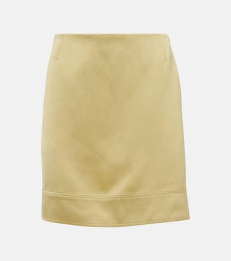 High-Rise Satin Miniskirt
