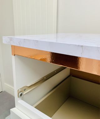 IKEA MALM cabinet hack in a girl's bedroom