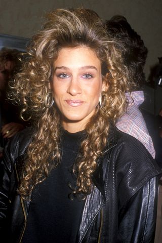 Sarah Jessica Parker pictured wearing shiny lipstick