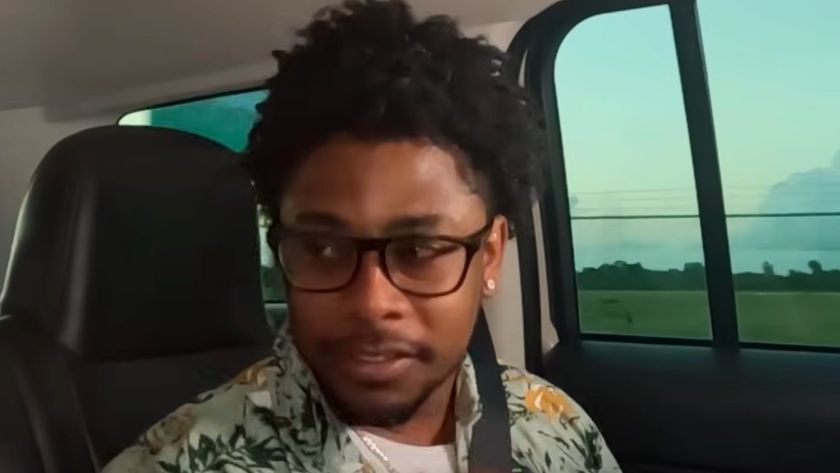 Stig in the car with Aviva