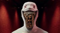A weird entity's mouth opening wide and revealing the number 13 in American Horror Story 13 promo
