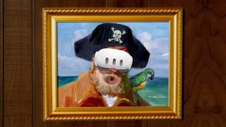 The pirate from Spongebob Squarepants wearing a Meta Quest 3