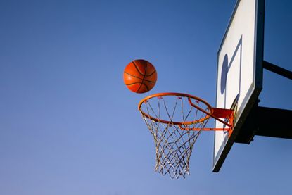 A basketball hoop.