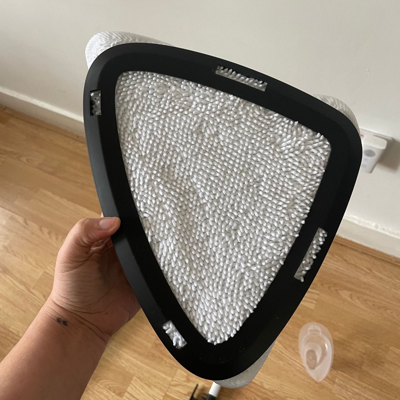 Carpet glider attached to the mop head of the Vileda Steam Mop Plus