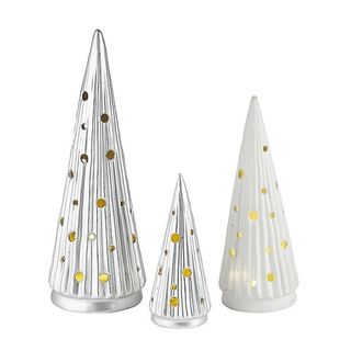 set of 3 ceramic Christmas trees 