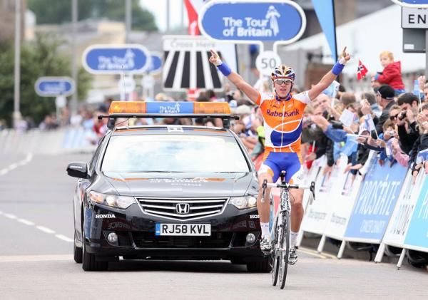 Kai Reus (Rabobank) wins stage two of the Tour of Britain