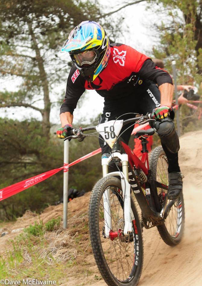 Brian Lopes without fingers on the brakes as he cruised to victory