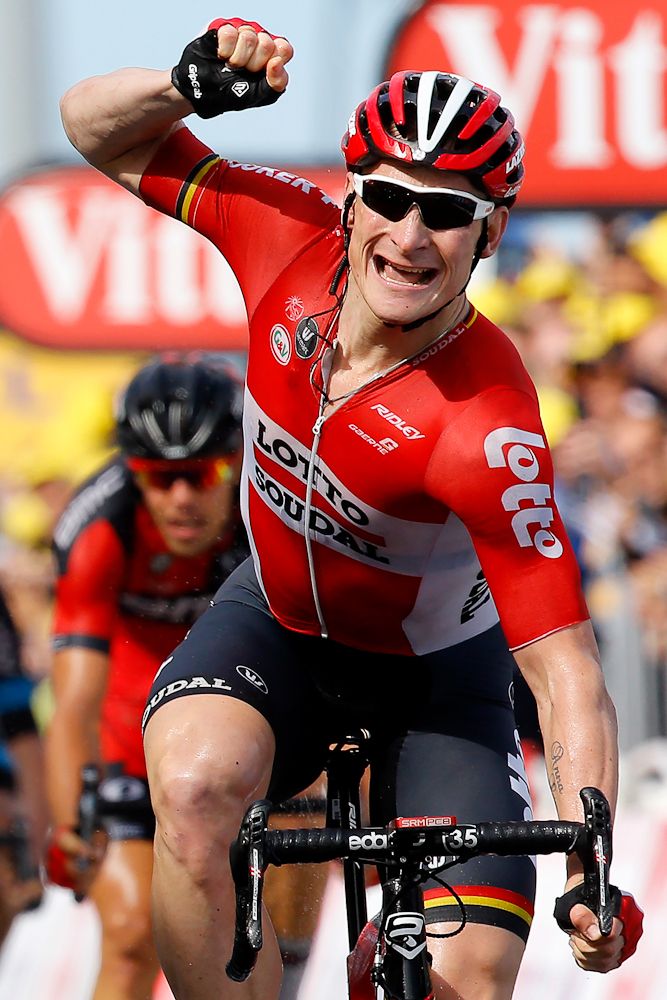 Andre Greipel wins stage 2 of the 2015 Tour de France.