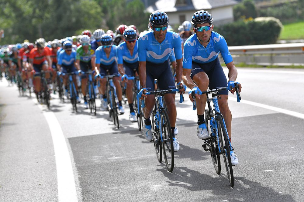 Movistar lead the way during stage 19 at the Vuelta
