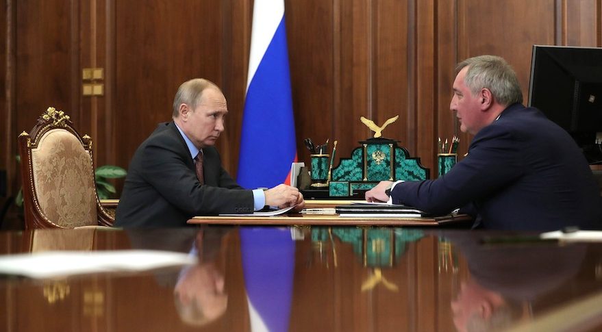 Vladimir Putin and Dmitry Rogozin