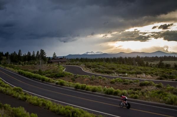 Storm clouds in the distance never quite made it to the race.