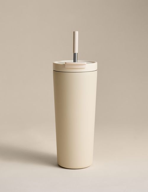 Stainless Steel Straw Cup 700ml
