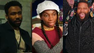 Donald Glover in Atlanta, Michaela Coel in Chewing Gum, and Anthony Anderson in black-ish