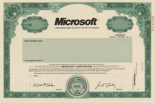 Unissued Microsoft stock