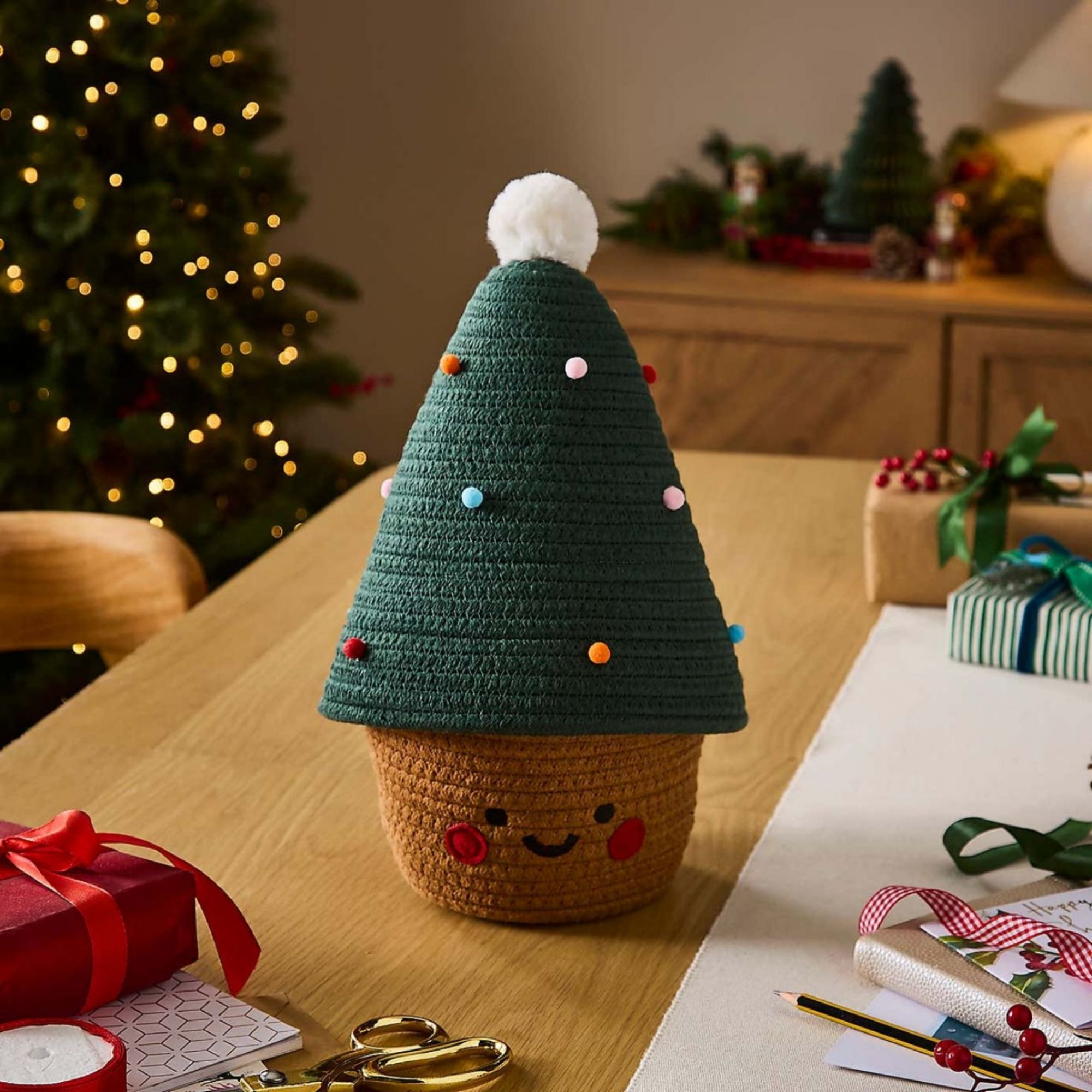 Dunelm, Christmas Tree Cotton Rope Basket
