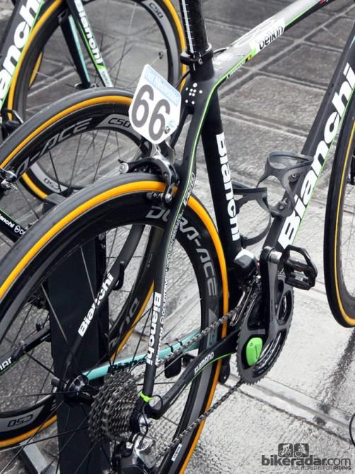 Bianchi claims its Countervail technology - as found on Sep Vanmarcke's (Belkin) Infinito CV frame - is exceptionally good at attenuating vibration