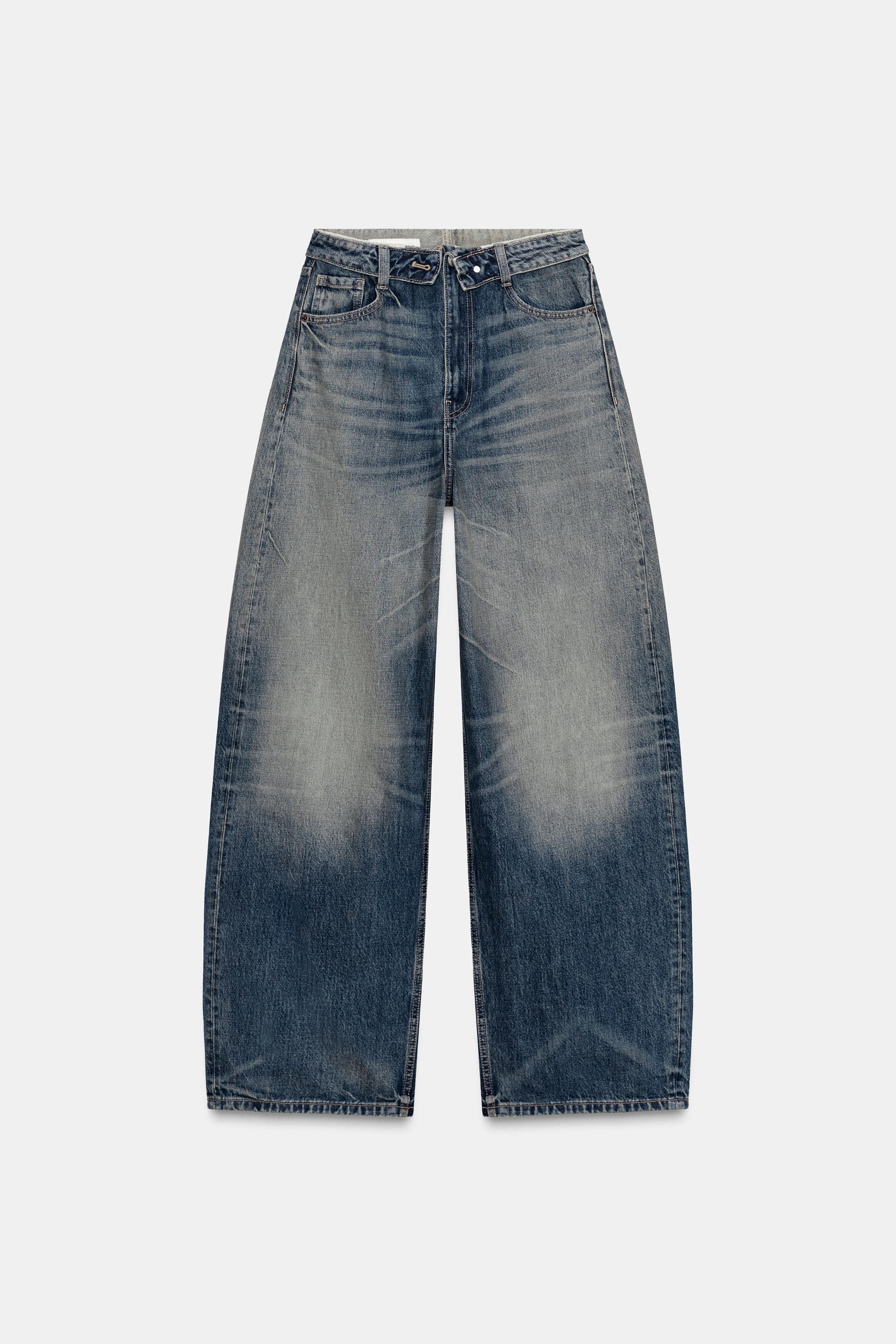 Trf Folded Waist Mid-Waist Jeans