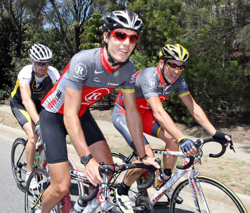 Darryl Impey and Lance Armstrong, Tour Down Under 2010