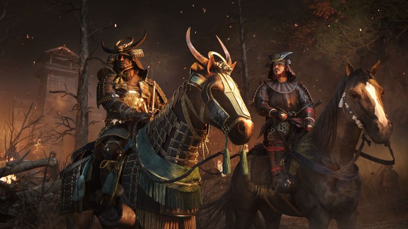 Yasuke is clad in samurai armor and on horseback beside Oda Nobunaga, as they invade Iga province in Assassin&#039;s Creed Shadows