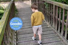 Moving schools decisoin illustrated by five year old in yellow jumper walking away