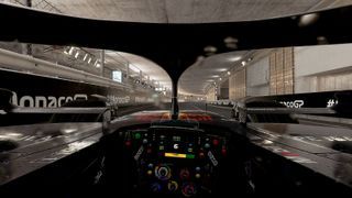 A player drives through a tunnel in Monaco in F1 24 on PS5 Pro.