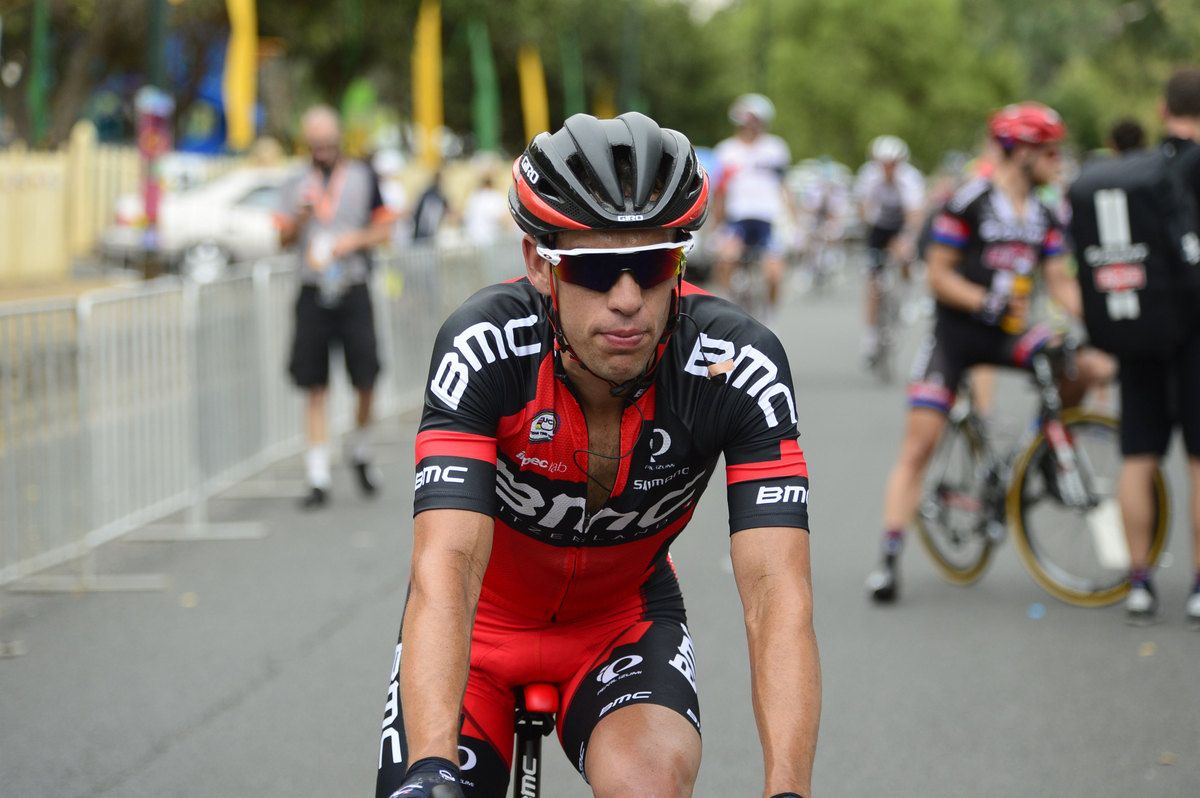 Richie Porte after completing his first road race with BMC
