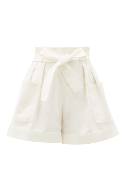 Red Valentino Belted Paperbag Waist Shorts