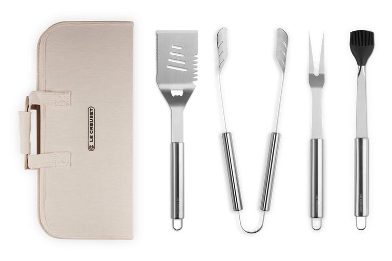 Set of 4 Stainless Steel Bbq Tools and Carry Bag