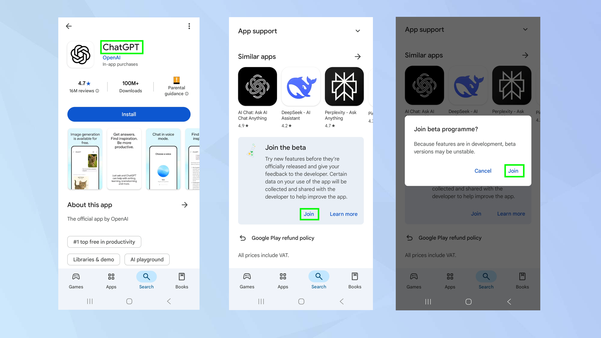 How to swap Gemini for ChatGPT as the default assistant in Android