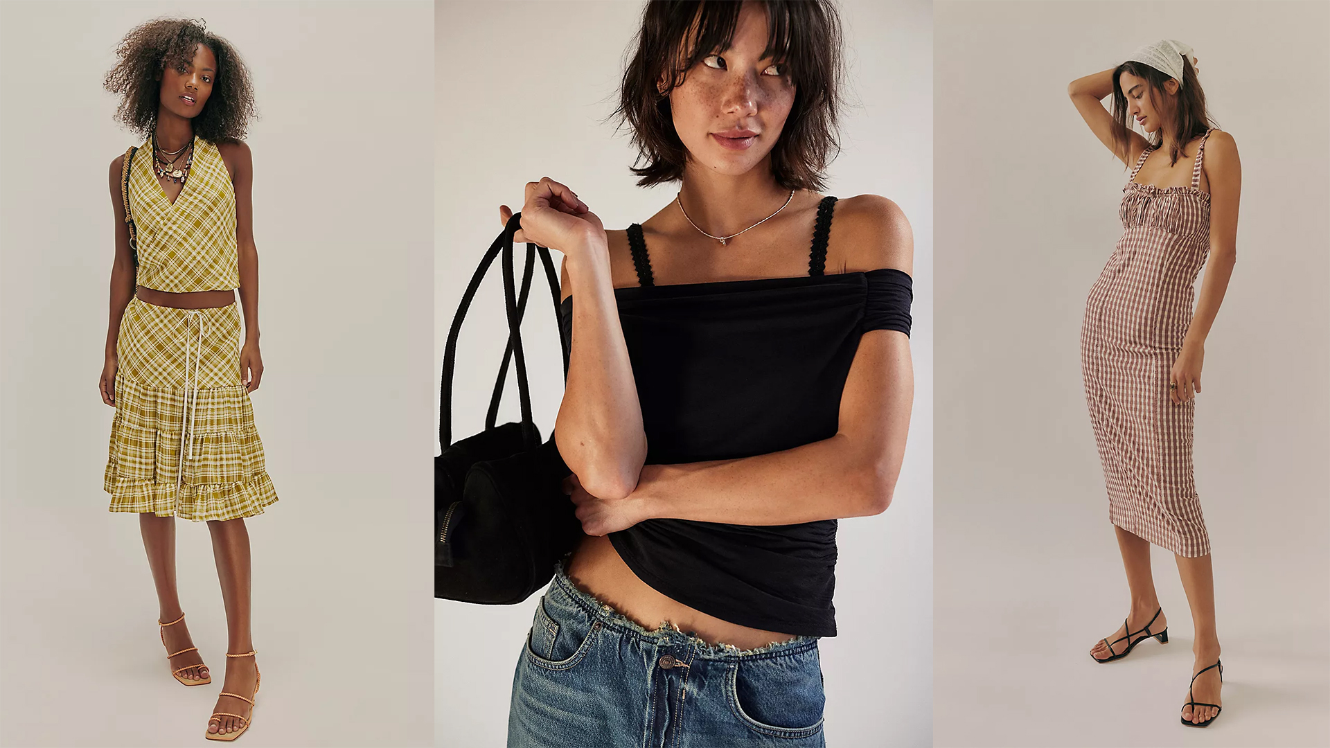 Models wearing Free People clothing.