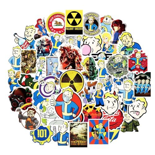 50pcs Fallout Gmvaesky Merchandise Stickers for Bottle, Laptop, Refrigerator & More