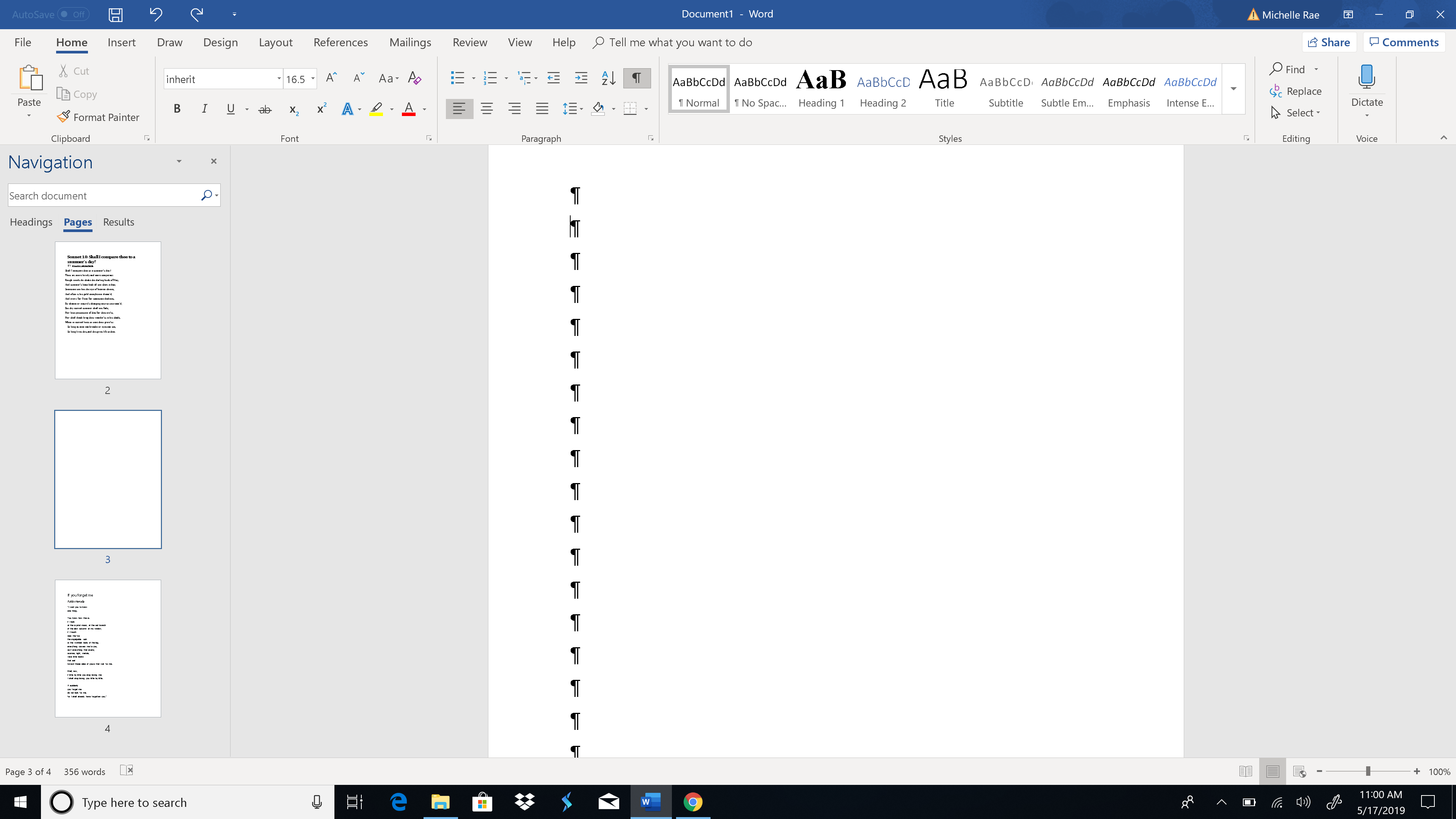 how to delete a page in Word