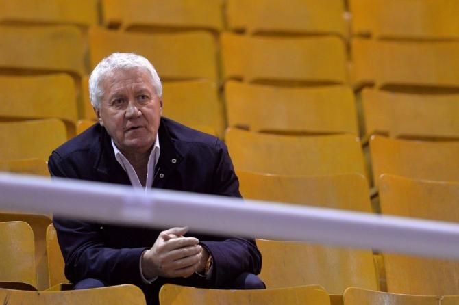 Omega Pharma-Quick Step team manager Patrick Lefevere was at the track to watch his two riders train