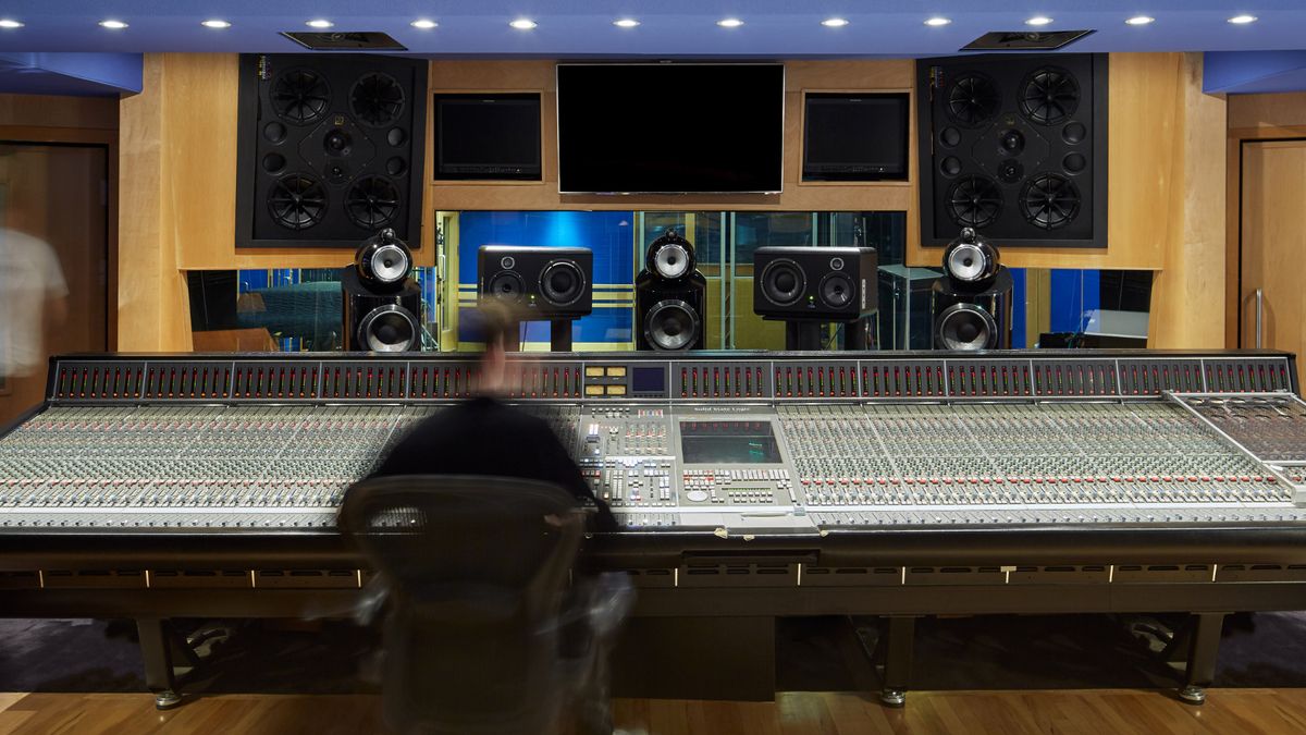 Abbey Road Studio with mixing desk and Bowers Wilkins speakers